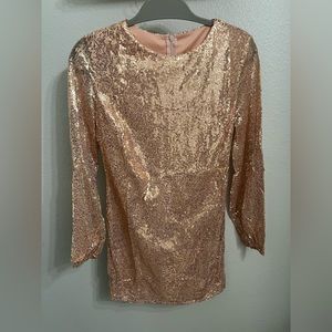 Beautiful apricot/gold sequin dress